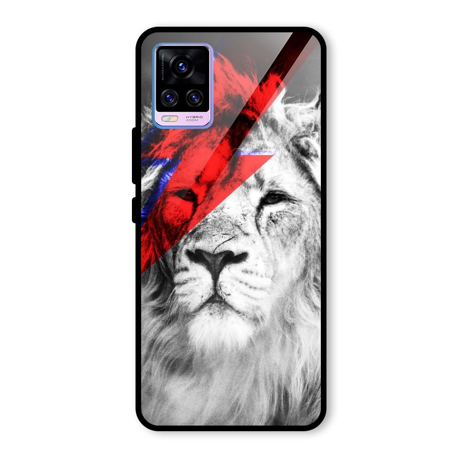 Fearless Lion Glass Back Case for Vivo V20 Pro