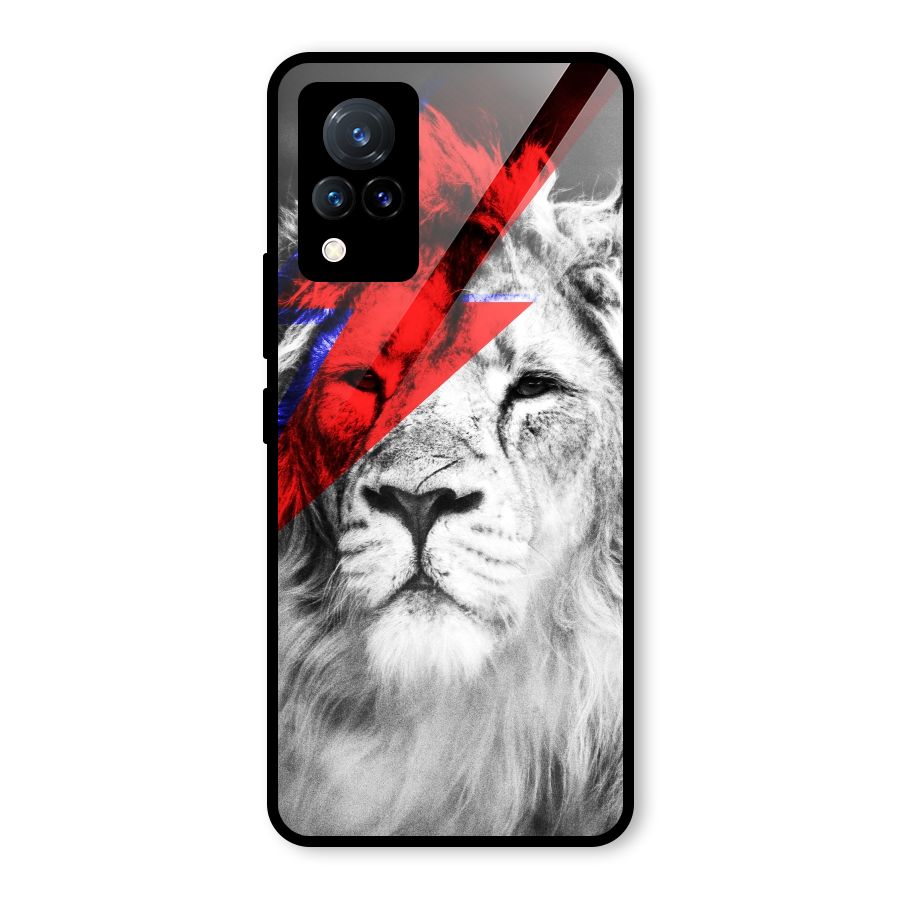 Fearless Lion Glass Back Case for Vivo V21 5G