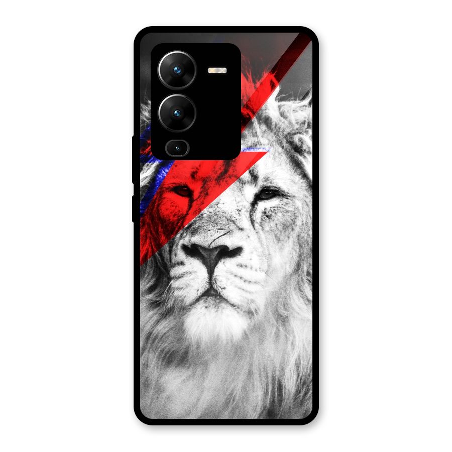 Fearless Lion Glass Back Case for Vivo V25 Pro