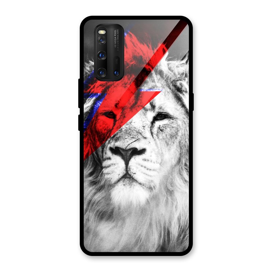 Fearless Lion Glass Back Case for Vivo iQOO 3
