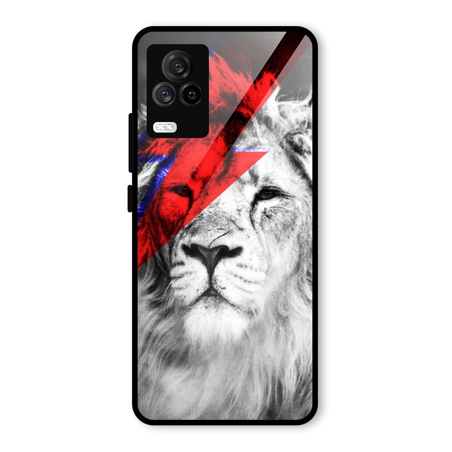 Fearless Lion Glass Back Case for Vivo iQOO 7 Legend 5G