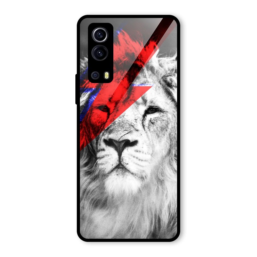 Fearless Lion Glass Back Case for Vivo iQOO Z3