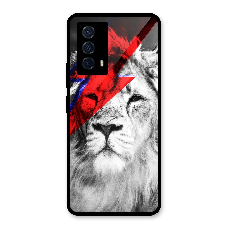 Fearless Lion Glass Back Case for Vivo iQOO Z5