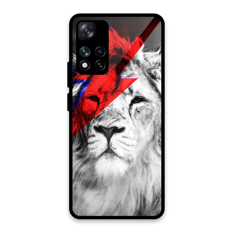 Fearless Lion Glass Back Case for Xiaomi 11i HyperCharge 5G