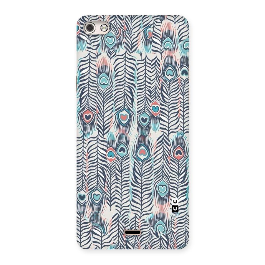 Feather Art Back Case for Micromax Canvas Silver 5