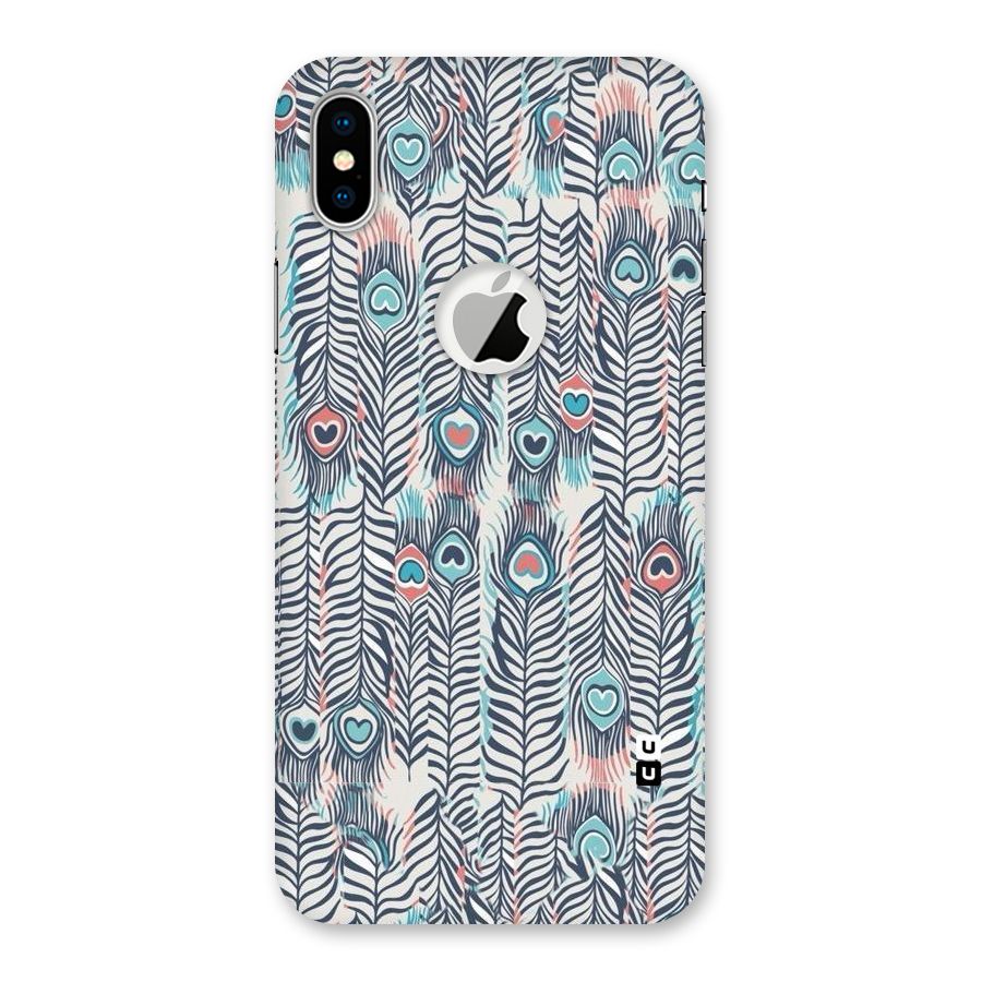 Feather Art Back Case for iPhone X Logo Cut