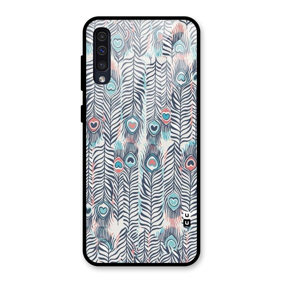 Feather Art Glass Back Case for Galaxy A50