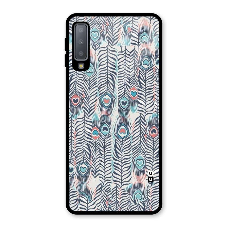 Feather Art Glass Back Case for Galaxy A7 (2018)