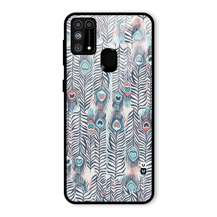 Feather Art Glass Back Case for Galaxy F41
