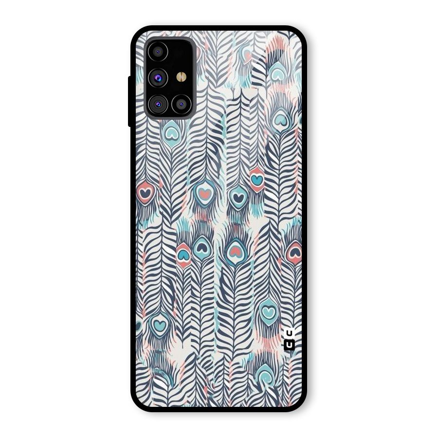 Feather Art Glass Back Case for Galaxy M31s