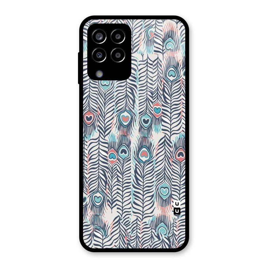 Feather Art Glass Back Case for Galaxy M33