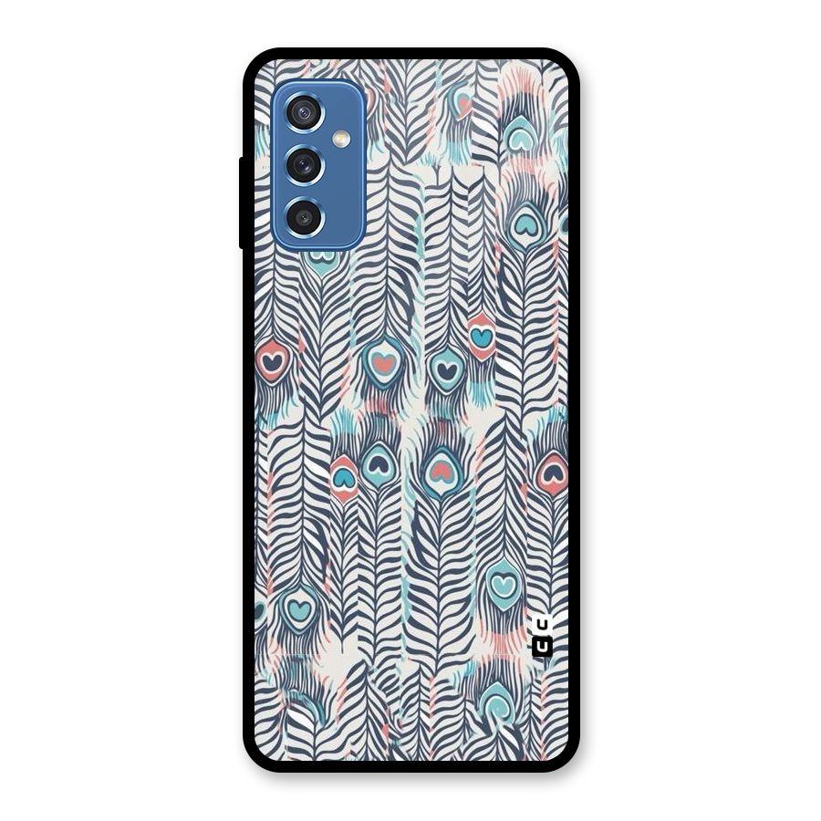 Feather Art Glass Back Case for Galaxy M52 5G