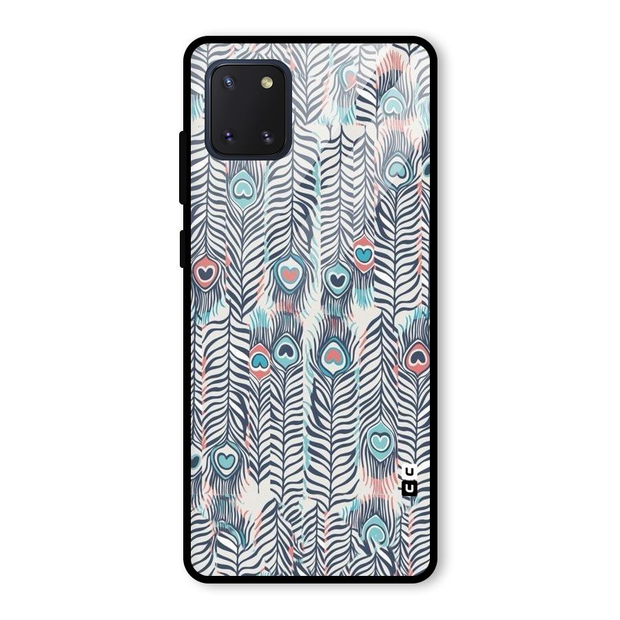 Feather Art Glass Back Case for Galaxy Note 10 Lite
