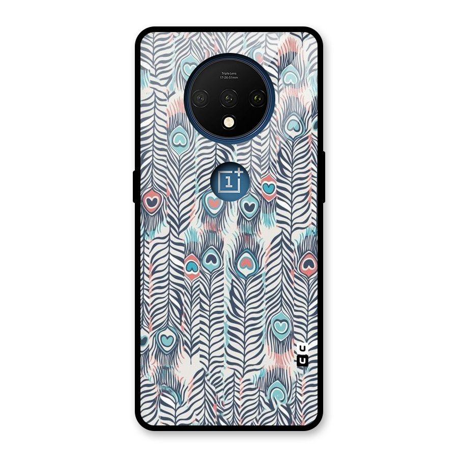 Feather Art Glass Back Case for OnePlus 7T