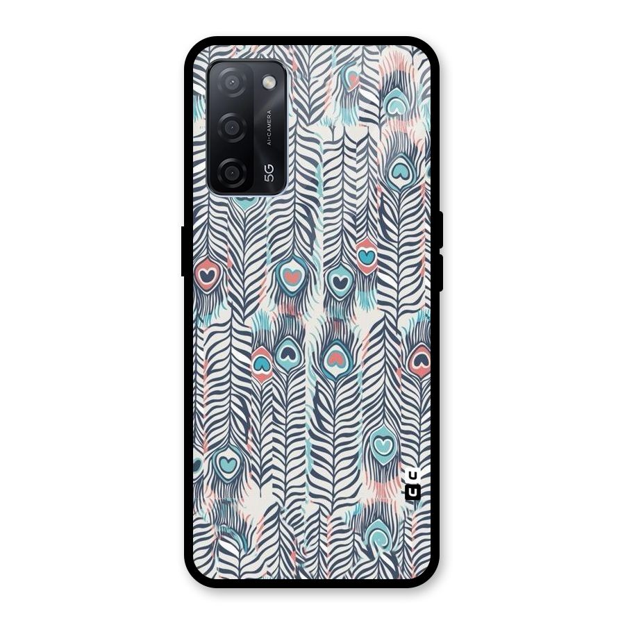 Feather Art Glass Back Case for Oppo A53s 5G