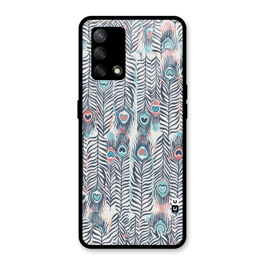 Feather Art Glass Back Case for Oppo F19
