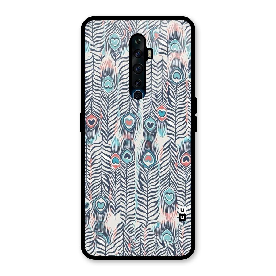 Feather Art Glass Back Case for Oppo Reno2 F