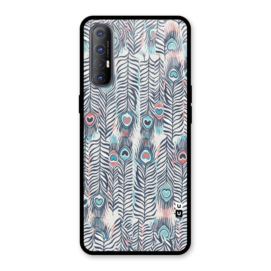 Feather Art Glass Back Case for Oppo Reno3 Pro