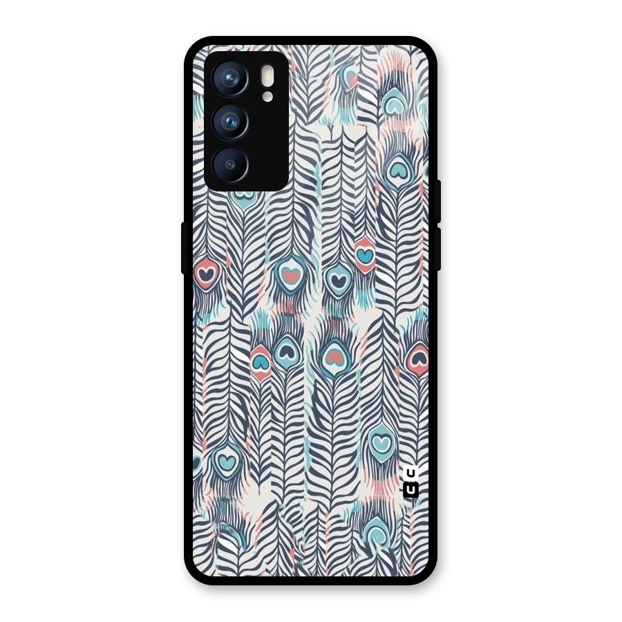 Feather Art Glass Back Case for Oppo Reno6 5G