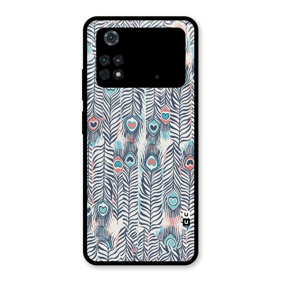 Feather Art Glass Back Case for Poco M4 Pro 4G