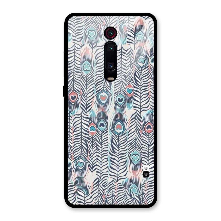 Feather Art Glass Back Case for Redmi K20