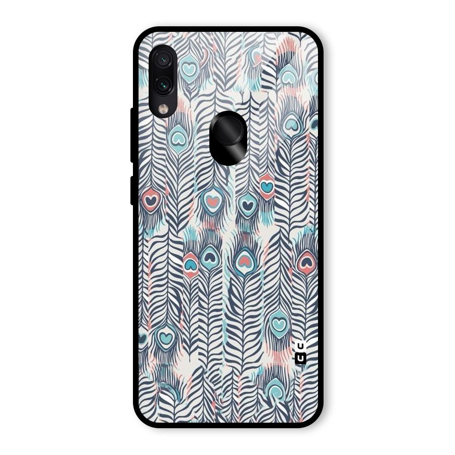 Feather Art Glass Back Case for Redmi Note 7 Pro