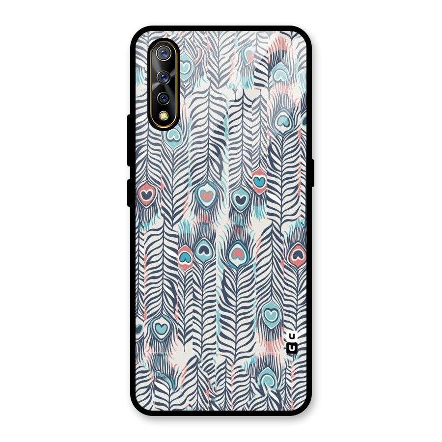 Feather Art Glass Back Case for Vivo S1