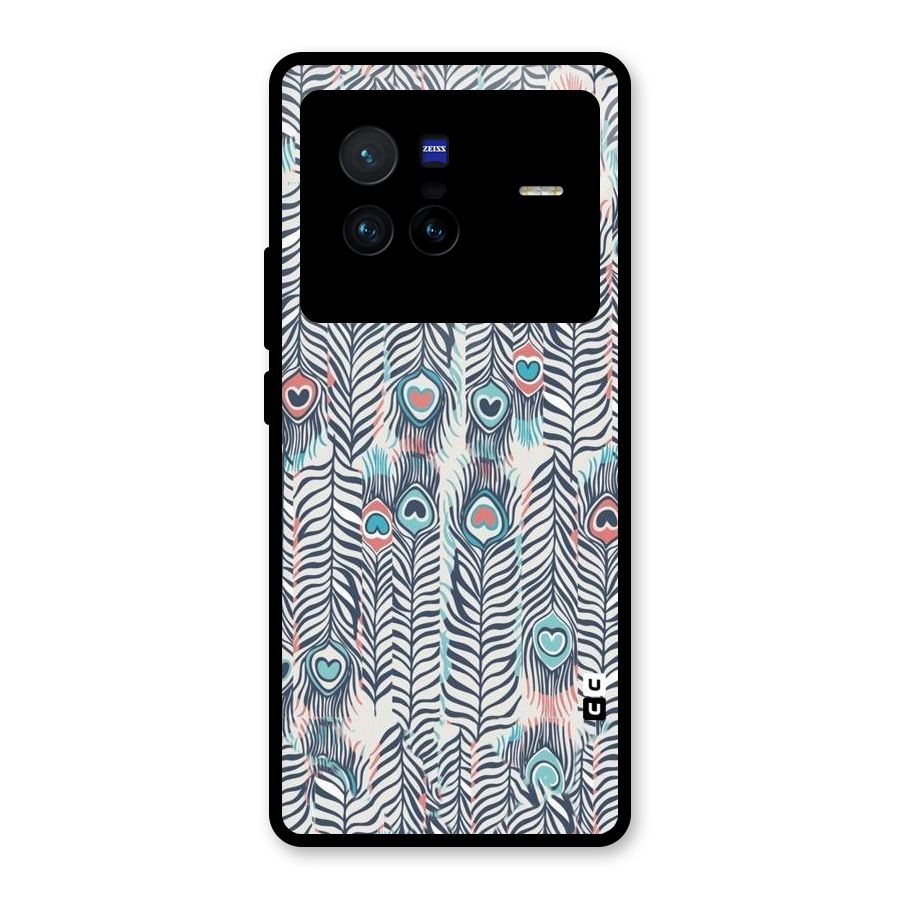 Feather Art Glass Back Case for Vivo X80