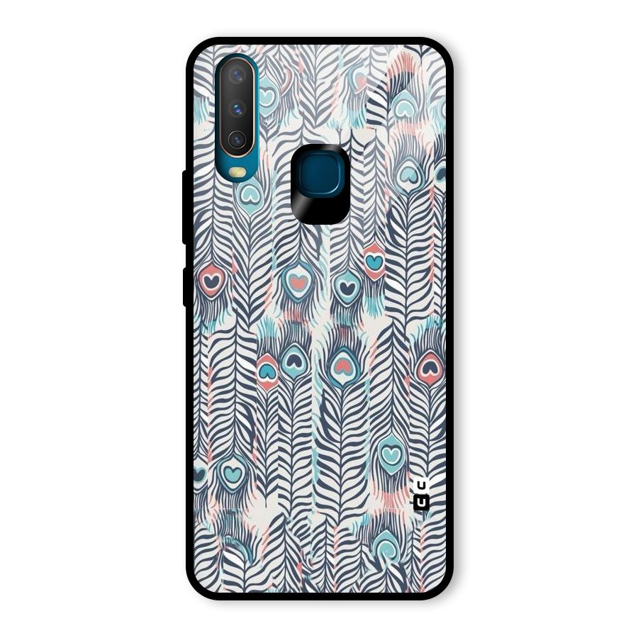 Feather Art Glass Back Case for Vivo Y17