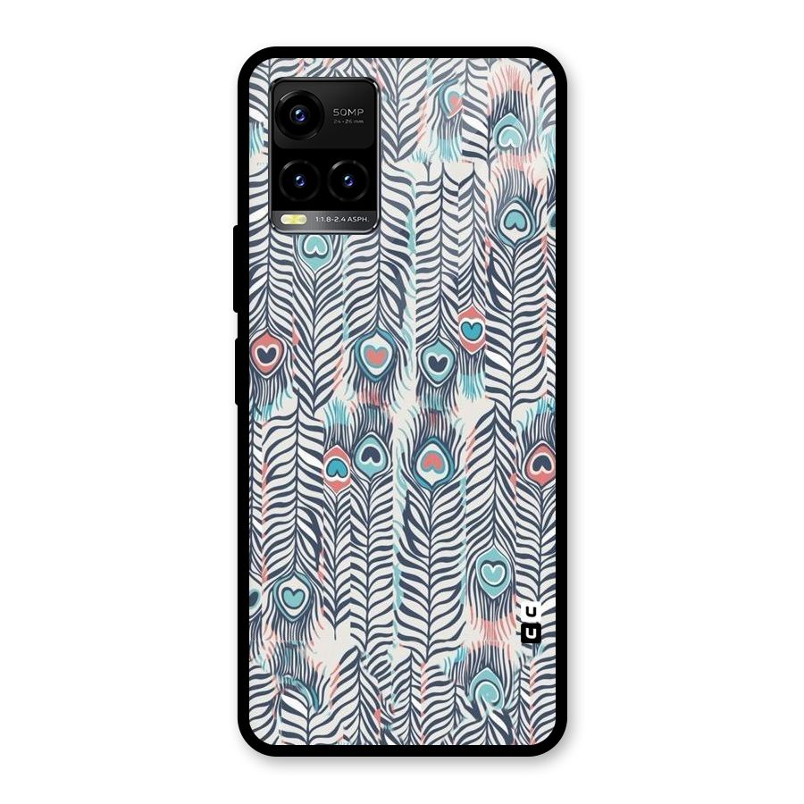 Feather Art Glass Back Case for Vivo Y21T