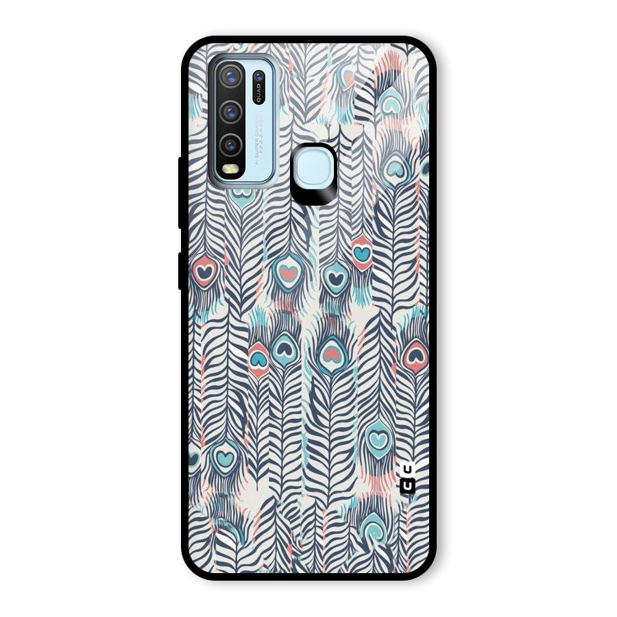 Feather Art Glass Back Case for Vivo Y50