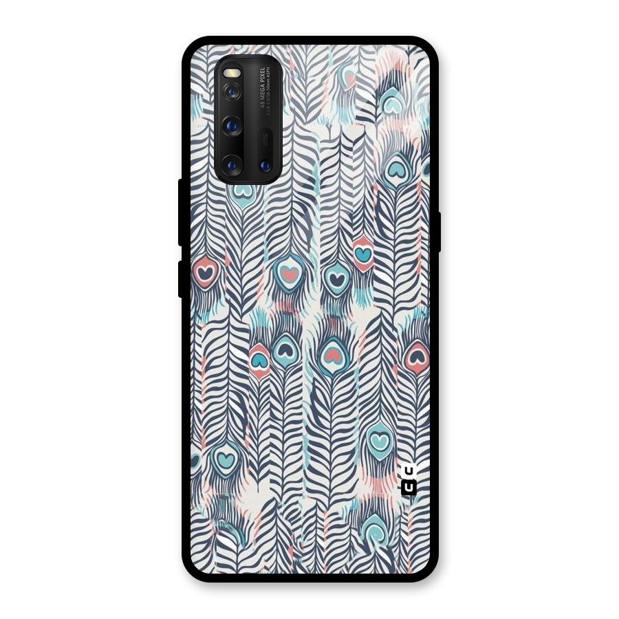 Feather Art Glass Back Case for Vivo iQOO 3
