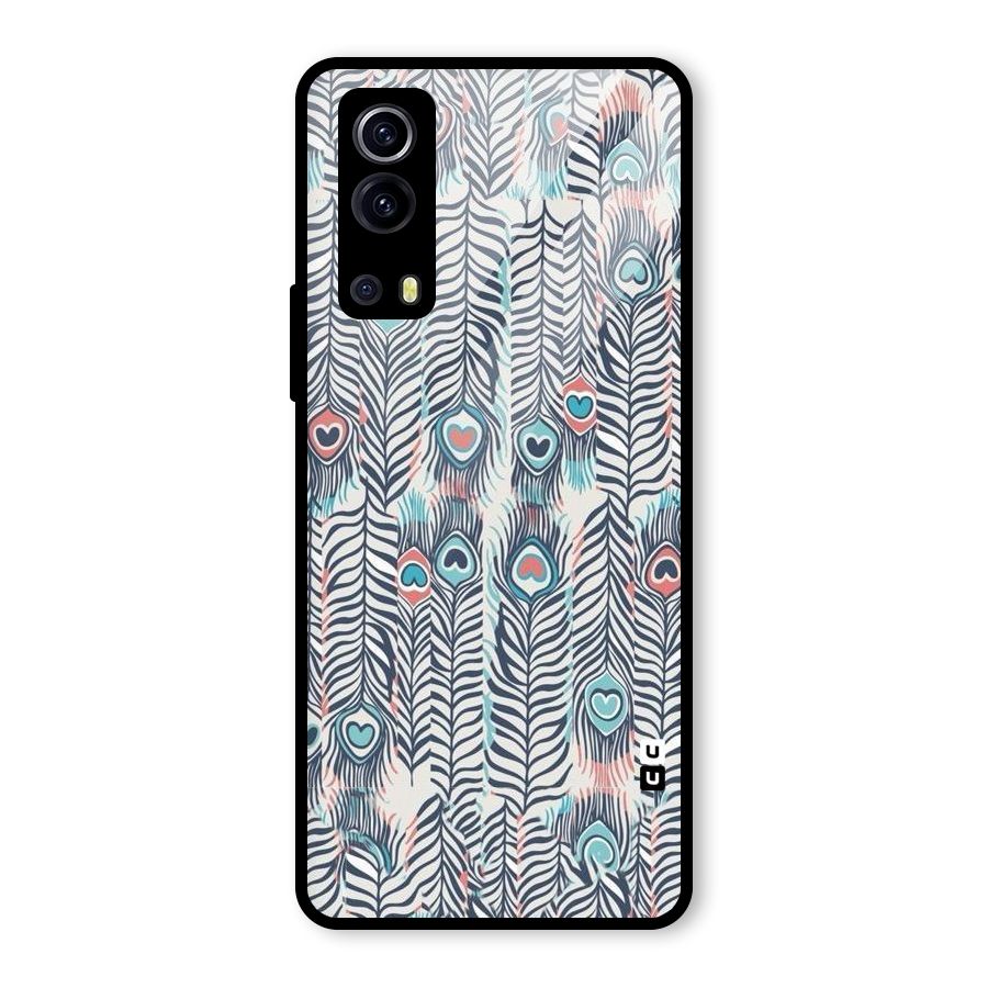Feather Art Glass Back Case for Vivo iQOO Z3