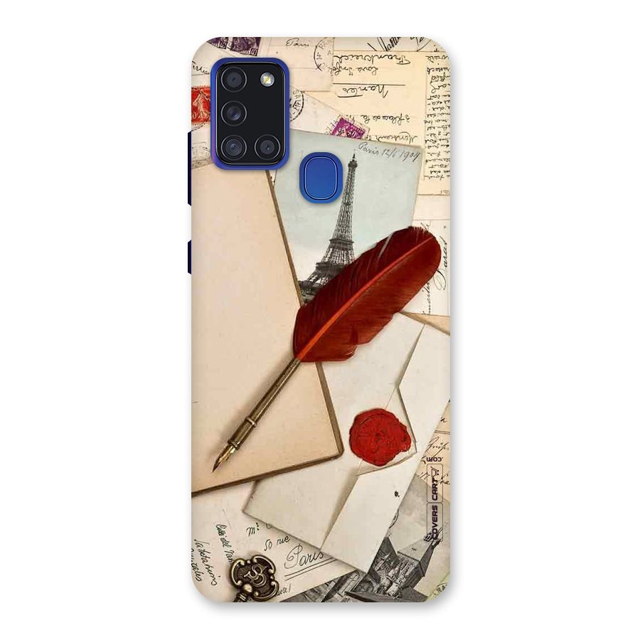 Feather Beauty Back Case for Galaxy A21s