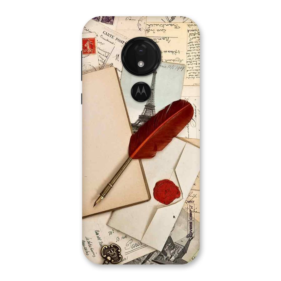Feather Beauty Back Case for Moto G7 Power