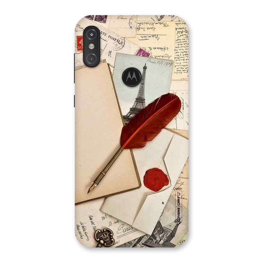 Feather Beauty Back Case for Motorola One Power