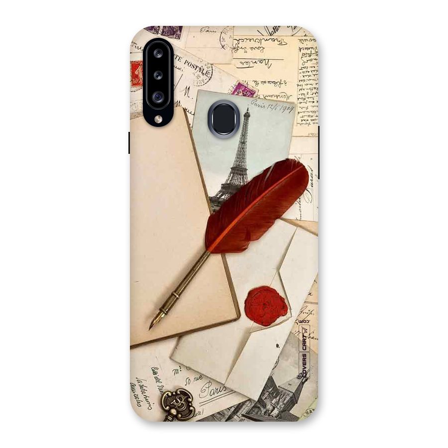 Feather Beauty Back Case for Samsung Galaxy A20s