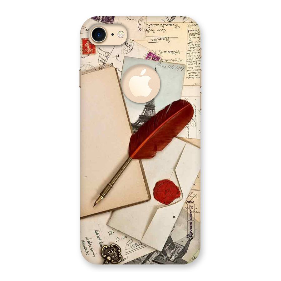 Feather Beauty Back Case for iPhone 7 Logo Cut
