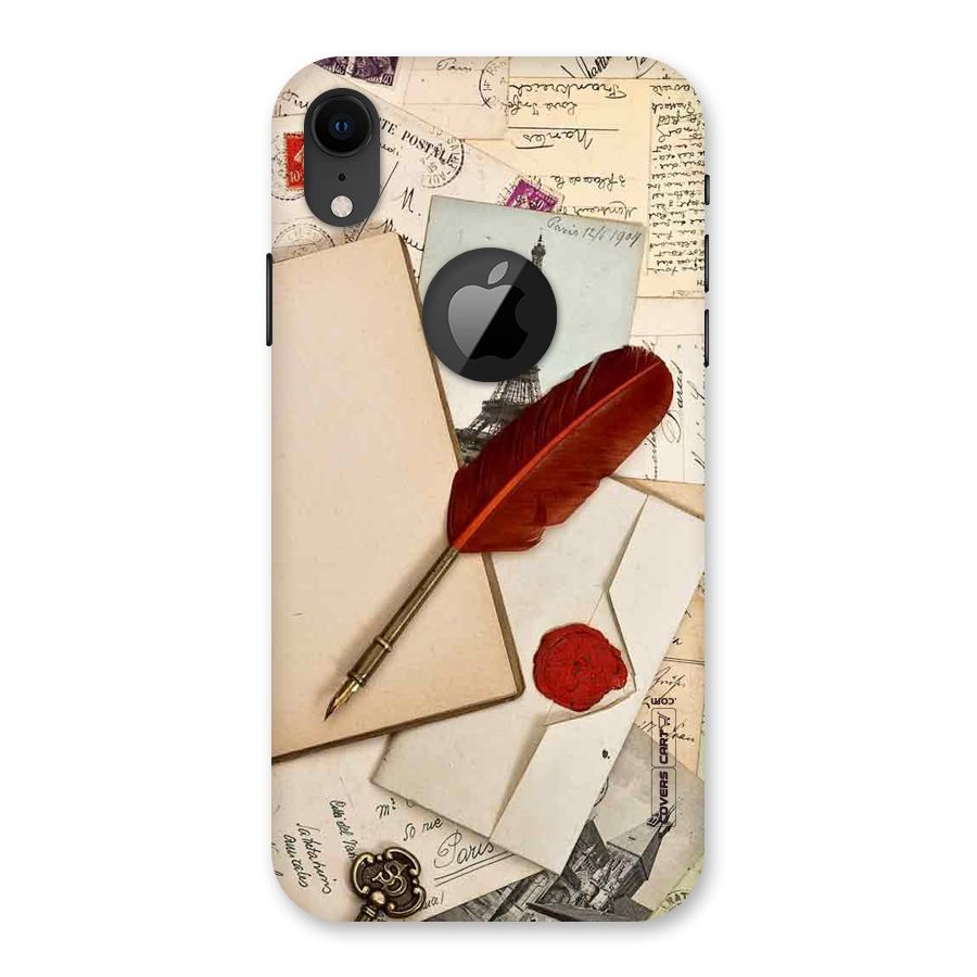 Feather Beauty Back Case for iPhone XR Logo Cut