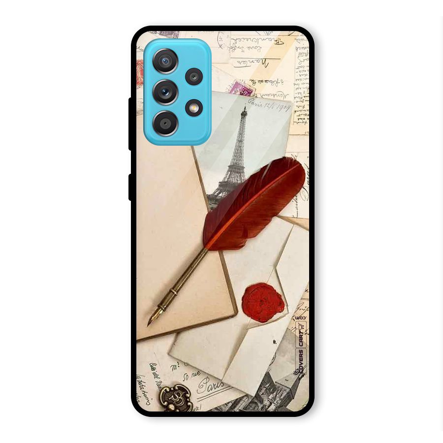 Feather Beauty Glass Back Case for Galaxy A52s 5G