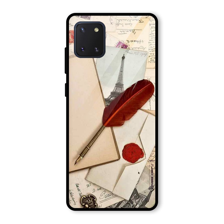 Feather Beauty Glass Back Case for Galaxy Note 10 Lite