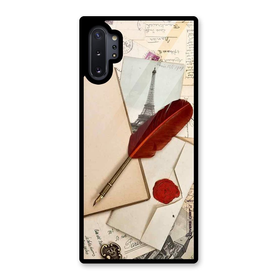 Feather Beauty Glass Back Case for Galaxy Note 10 Plus