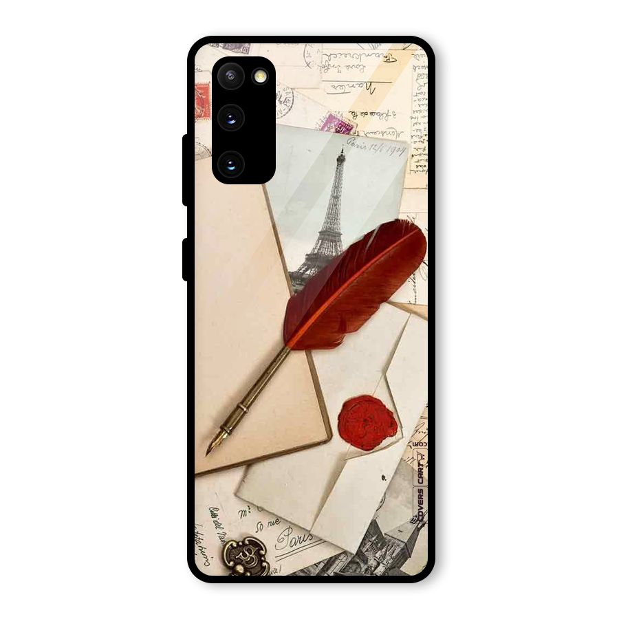 Feather Beauty Glass Back Case for Galaxy S20 FE 5G