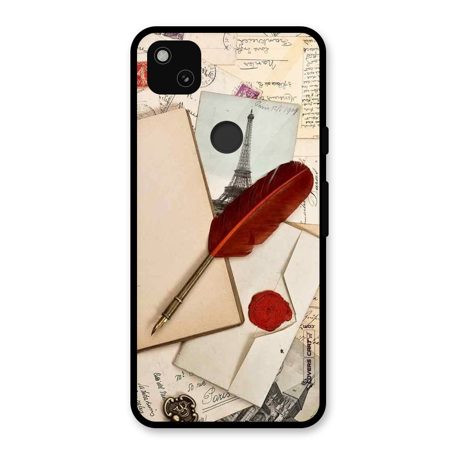 Feather Beauty Glass Back Case for Google Pixel 4a