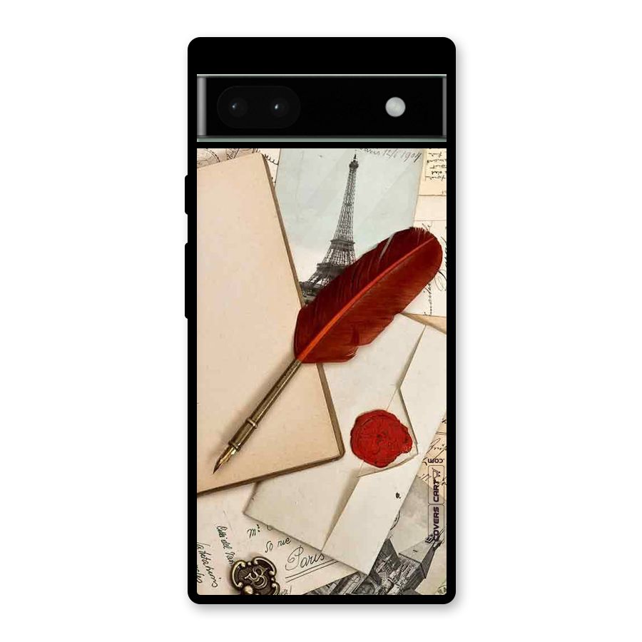 Feather Beauty Glass Back Case for Google Pixel 6a