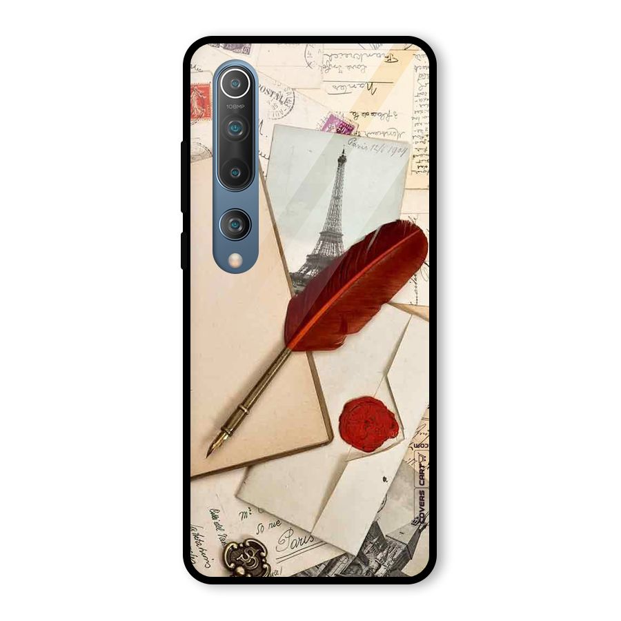 Feather Beauty Glass Back Case for Mi 10