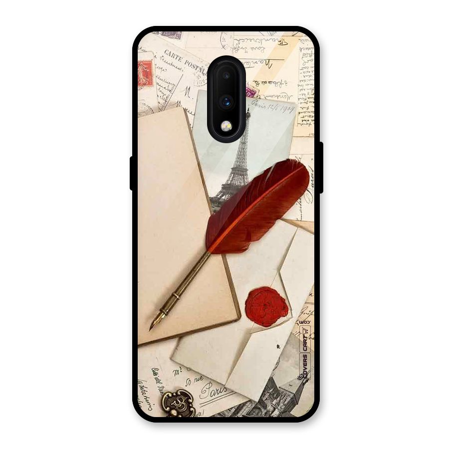 Feather Beauty Glass Back Case for OnePlus 7