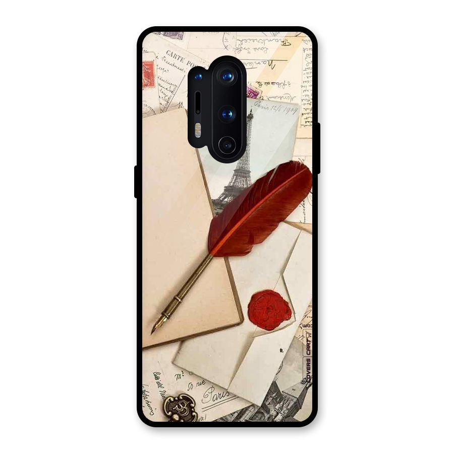 Feather Beauty Glass Back Case for OnePlus 8 Pro