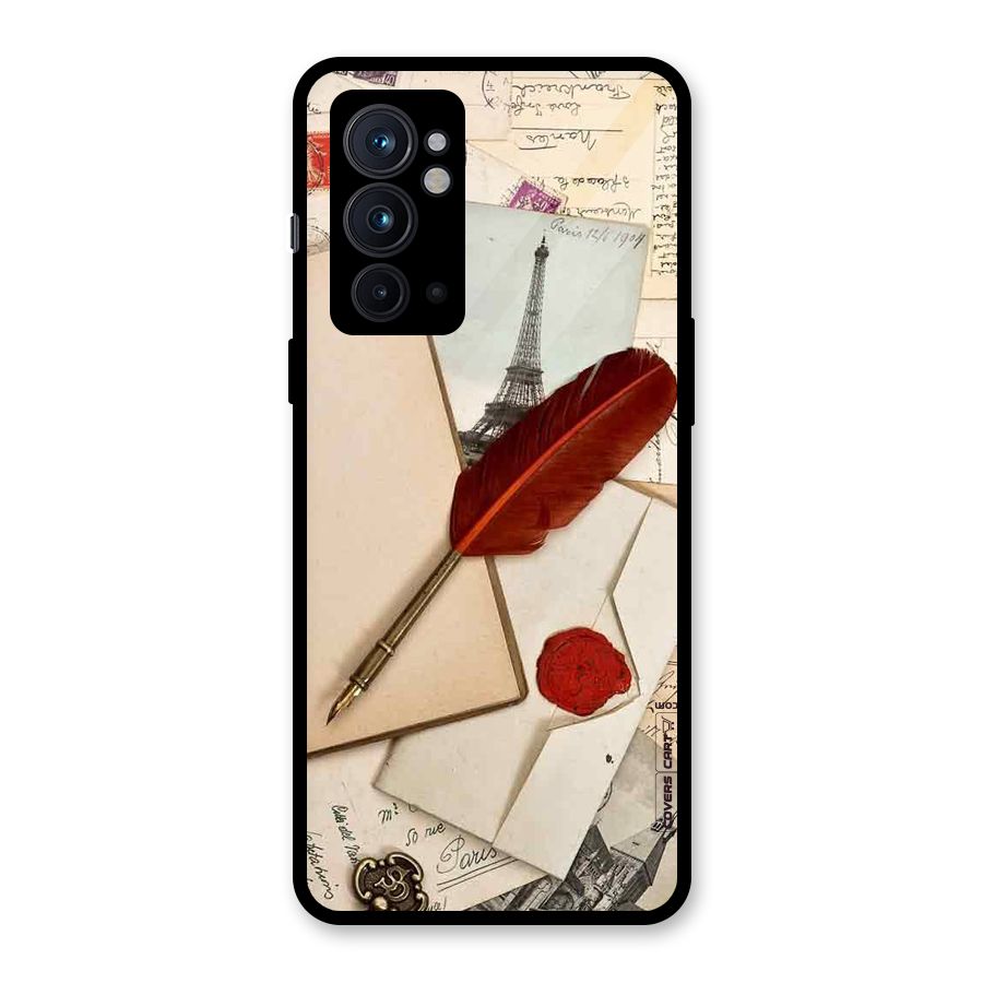 Feather Beauty Glass Back Case for OnePlus 9RT 5G