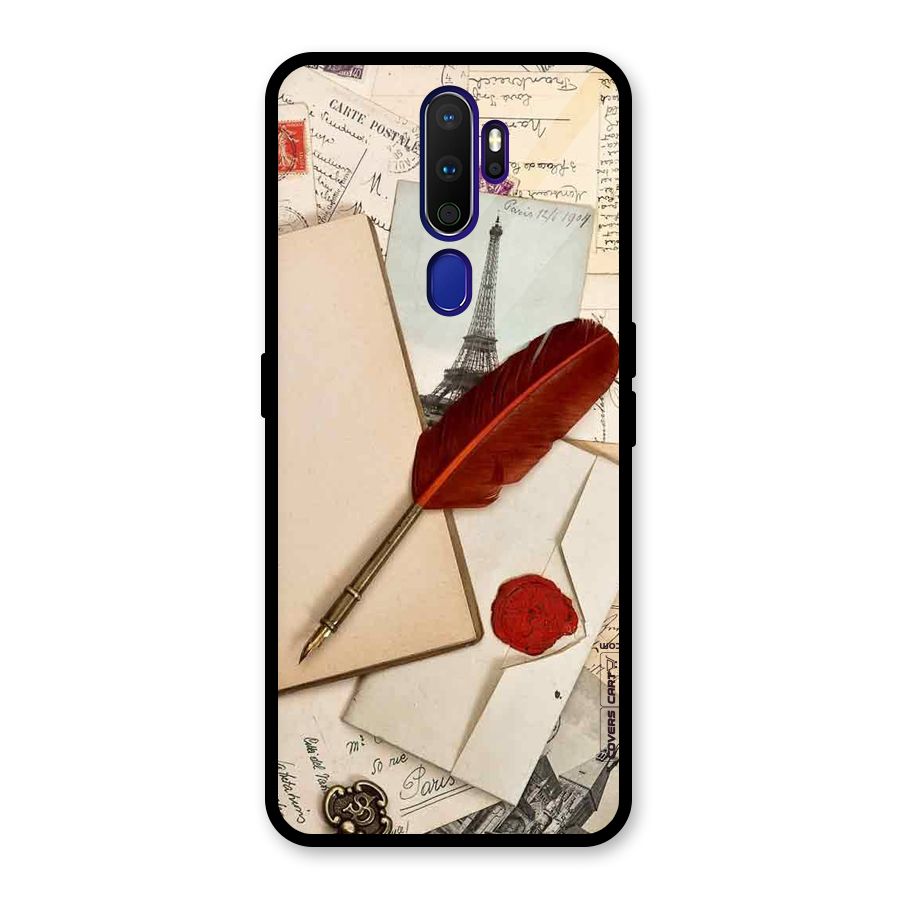 Feather Beauty Glass Back Case for Oppo A9 (2020)